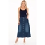 Picture of Button Maxi Denim Skirt - DENIM BLUE