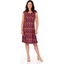 Picture of Printed Short Sleeve Jersey Dress - CERISE/BROWN