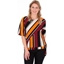 Picture of Tie Hem Stripe Jersey Top - BLACK/ORANGE - XL