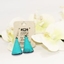 Picture of Upcycled Bottle Top Earrings teal