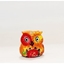 Picture of Hand Painted Wooden Owl orange