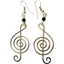 Picture of Upcycled Wire Earrings-Musical Clef