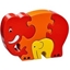 Picture of Simple Jigsaw Puzzle - Red Elephant & Calf