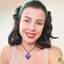 Picture of Stone Heart Thong Necklace-Purple