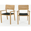 Picture of Jala Garden Set of 2 Dining Carver Chair, Acacia wood and Spun polyester