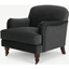 Picture of Orson Small Armchair, Velvet Midnight Grey