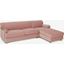 Picture of Orson Right Hand Facing Chaise End Sofa Bed, Vintage Pink Velvet