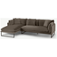 Picture of Malini Left Hand Facing Chaise End Sofa, Latte Velvet