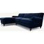 Picture of Orson Left Hand Facing Chaise End Corner Sofa, Ink Blue Velvet