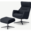 Picture of Paxton Reclining Accent Armchair and Footstool, Elite Navy