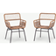 Picture of Lyra Garden Dining Chair Set, Charcoal Grey