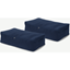 Picture of Ponting Set of 2 Fabric Underbed Storage Trunks, Navy & Mint