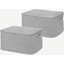 Picture of Ponting Set of 2 Fabric Storage Trunks, Cool Grey & Teal