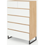 Picture of Hopkins Tall Multi Chest, White and Oak Effect