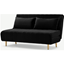 Picture of Bessie Large Sofa Bed, Deep Black Velvet