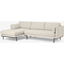 Picture of Harlow Left Hand Facing Chaise End Sofa, Oatmeal Textured Weave Fabric