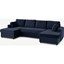 Picture of Aidian Large Corner Sofa Bed with Storage, Regal Blue Velvet