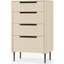 Picture of Ebro Tall Chest of Drawers, Ivory White & Black