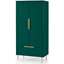 Picture of Ebro Double Wardrobe, Peacock Green & Brass