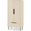 Picture of Ebro Double Wardrobe, Ivory White & Black