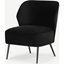 Picture of Topeka Accent Armchair, Deep Black Velvet