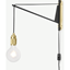 Picture of Othello Wall Lamp, Black & Brushed Brass