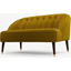Picture of Margot 2 Seater Sofa, Antique Gold Cotton Velvet with Dark Wood Brass Leg
