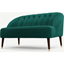 Picture of Margot 2 Seater Sofa, Teal Cotton Velvet with Dark Wood Brass Leg