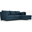 Picture of Milner Right Hand Facing Corner Storage Sofa Bed with Memory Foam Mattress, Arctic Blue