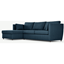 Picture of Milner Left Hand Facing Corner Storage Sofa Bed with Foam Mattress, Arctic Blue