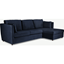 Picture of Milner Right Hand Facing Corner Storage Sofa Bed with Memory Foam Mattress, Regal Blue Velvet