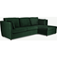 Picture of Milner Right Hand Facing Corner Storage Sofa Bed with Memory Foam Mattress, Bottle Green Velvet