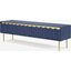Picture of Talin Wide Media Unit, Blue Stain Mango Wood & Brass