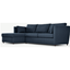 Picture of Milner Left Hand Facing Corner Storage Sofa Bed with Memory Foam Mattress, Arctic Blue