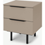 Picture of Damien Bedside Table, Cappuccino & Black