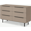 Picture of Damien Wide Chest of Drawers, Cappuccino & Black