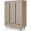 Picture of Damien Triple Wardrobe, Capuccino & Black