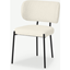 Picture of Asare Dining Chair, Whitewash Boucle & Black Leg