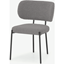Picture of Asare Dining Chair, Steel Boucle & Black Leg