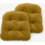 Picture of Julius Set of 2 Velvet Top Seat Pads, 40x40cm, Antique Gold