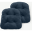 Picture of Julius Set of 2 Velvet Top Seat Pads, 40x40cm, Ink Blue
