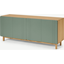 Picture of Asuna Wide Sideboard, Oak & Fern Green