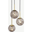 Picture of Julia 3 Light Cluster Chandelier Pendant, Tortoiseshell Glass & Brass