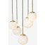 Picture of Julia 5 Light Chandelier Pendant, White Shell Glass & Brass
