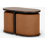 Picture of Marade Table + Ottoman Set, Dune Orange