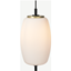 Picture of Ayala Pendant Lamp, Black, Brushed Brass & Opal Glass
