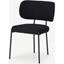 Picture of Asare Dining Chair, Black Boucle with Black Leg