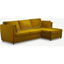 Picture of Milner Right Hand Facing Corner Storage Sofa Bed with Foam Mattress, Saffron Yellow Velvet