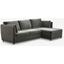 Picture of Milner Right Hand Facing Corner Storage Sofa Bed with Foam Mattress, Steel Grey Velvet