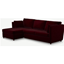 Picture of Milner Left Hand Facing Corner Storage Sofa Bed with Memory Foam Mattress, Shiraz Burgundy Velvet